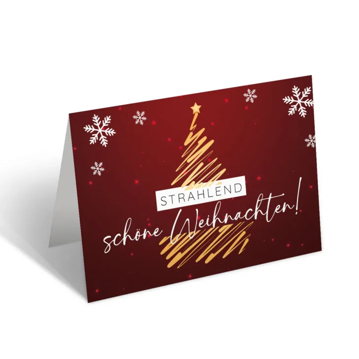 Weihnachtskarte Gutschein Vorschau Klappkarte